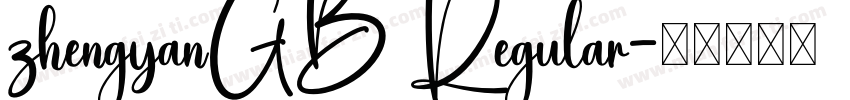 zhengyanGB Regular字体转换